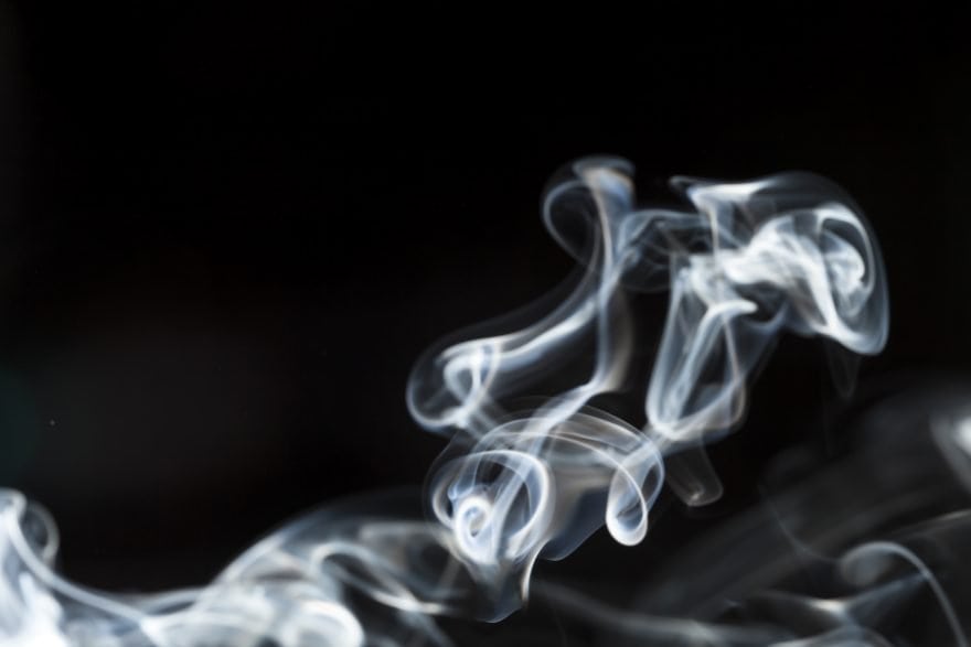Smoke from a smoker